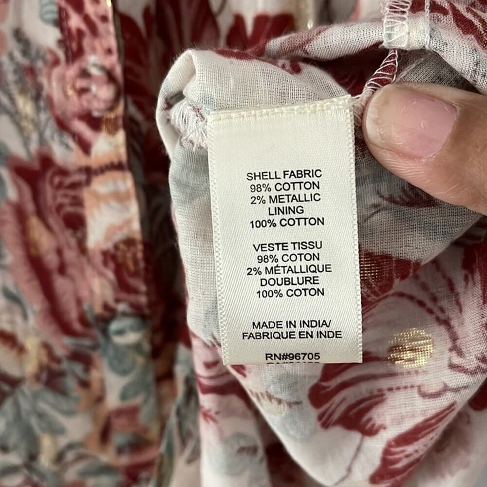 Rebecca Taylor Women's Floral Top  La Vie Lucciene Size S Business Casual Travel - Picture 4 of 8